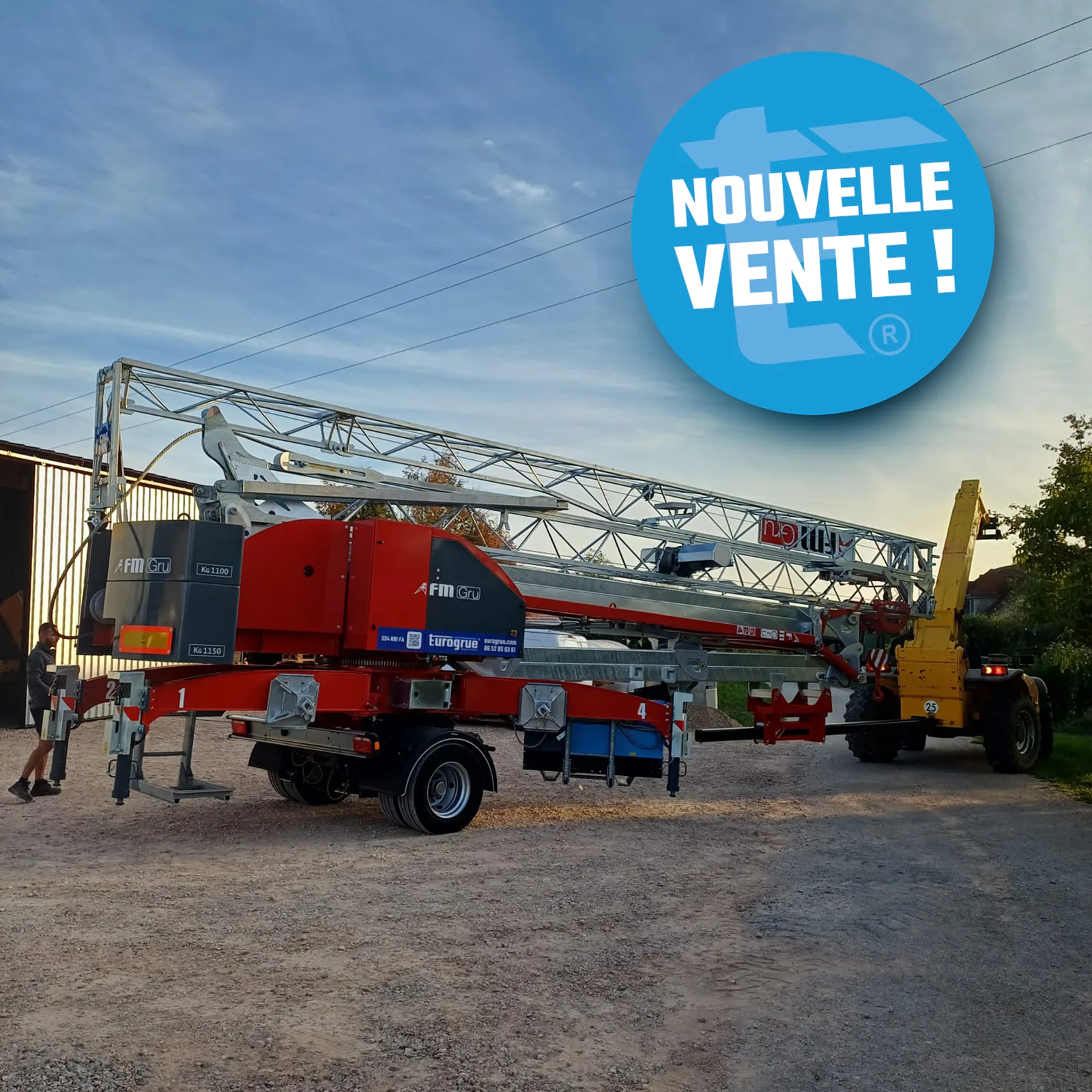 Présentation de la grue 524 RBI-FA sur stand